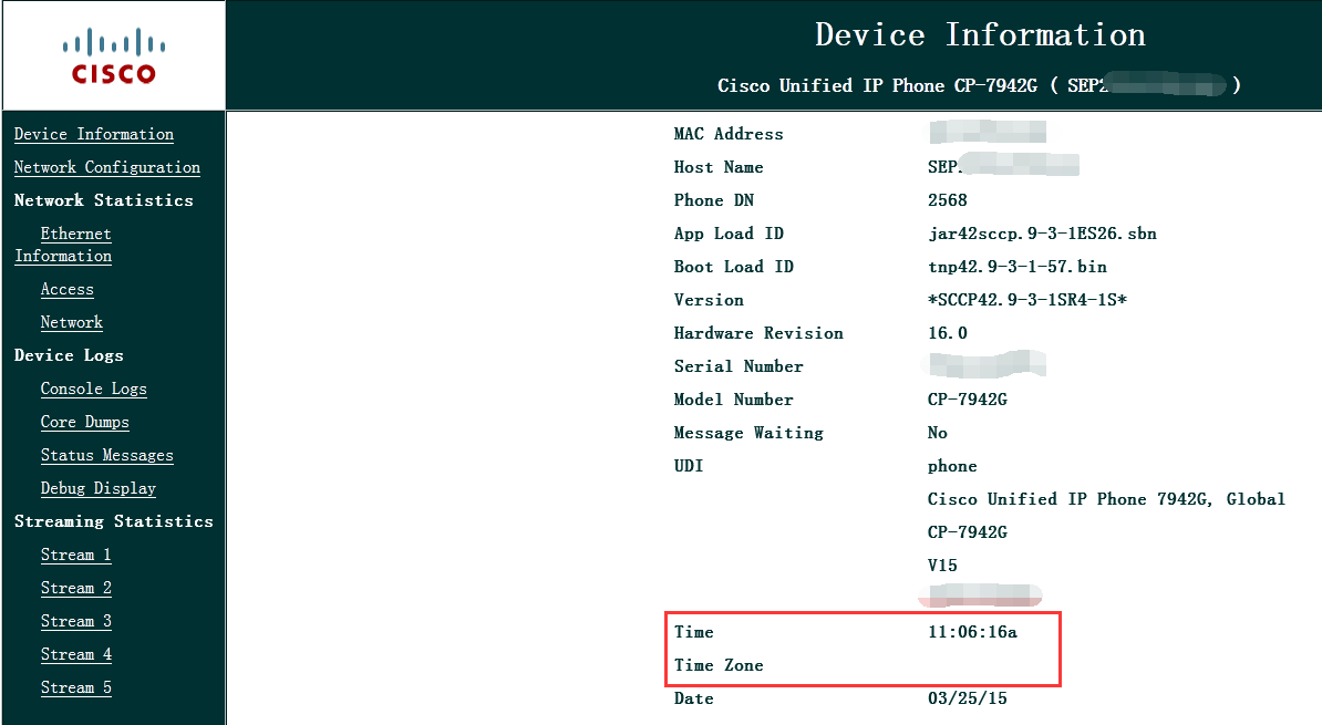 Cisco CP-7942G Phone device information -1.png