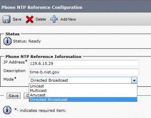 Cisco IP 电话NTP参考点设置