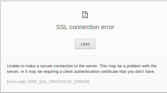 SSL connection error